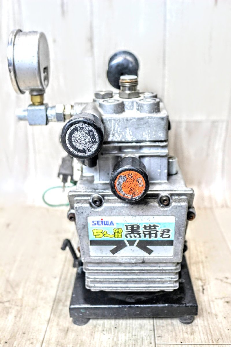 【動作チェックOK】　精和産業 SEIWA エアレス塗装機 ちょ～軽黒帯君 SLB-20 電動小型ダイヤフラムポンプ ホースセット 13Y3467-S_画像4