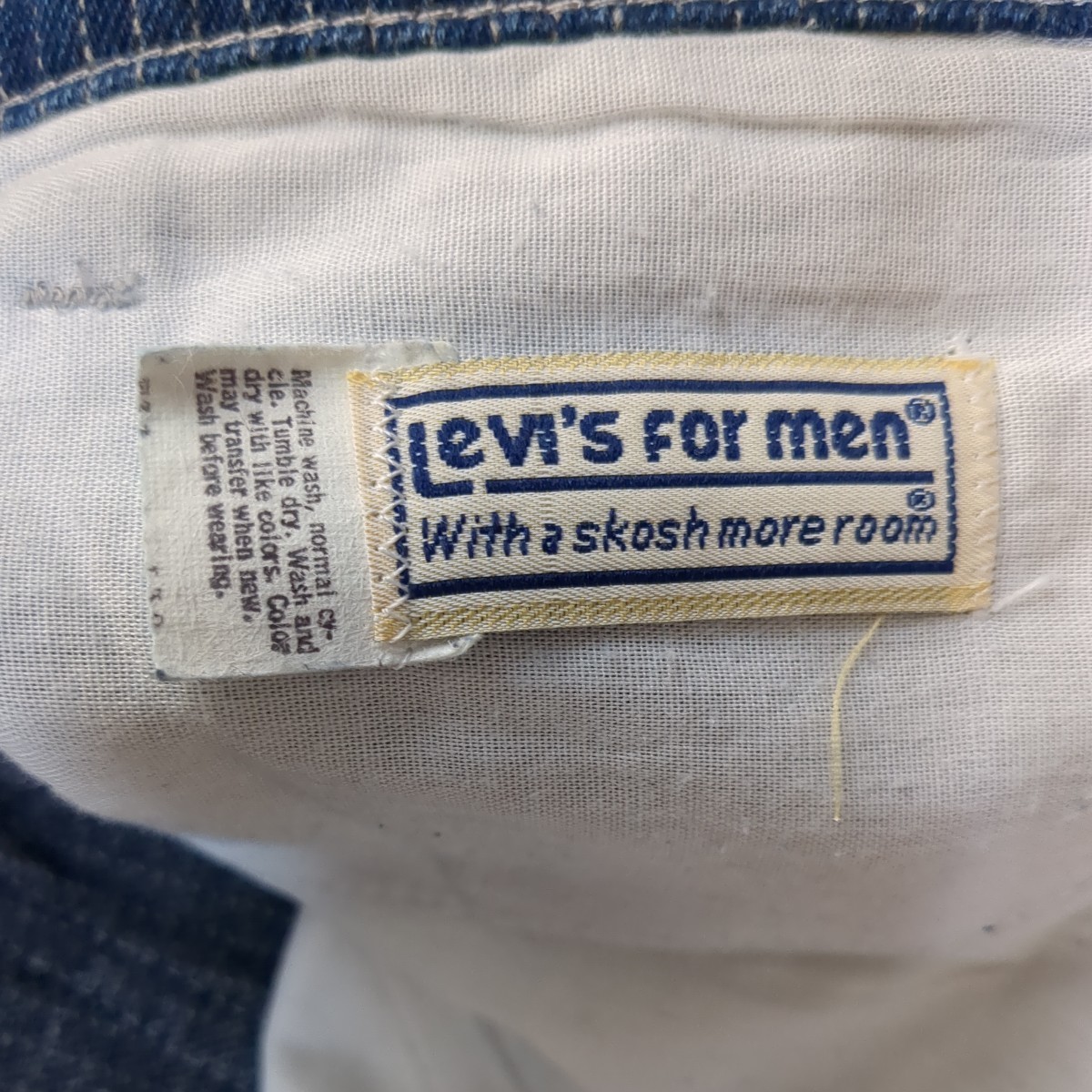 80s “Levi's for men” denim pants made in usa 549工場製 80年代 リーバイス ウォバッシュ WABASH 青_画像4