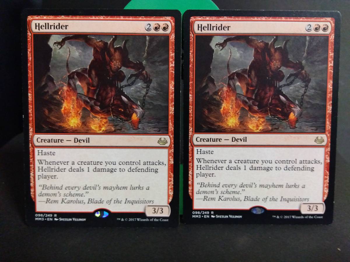 即決 　英語版　２枚セット　地獄乗り　Hellrider　赤　MTG　マジック：ザ・ギャザリング　レア　まとめて取引歓迎です_画像1