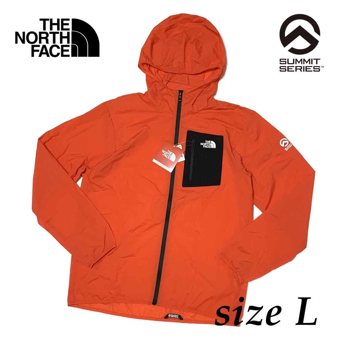 新品 Lサイズ ノースフェイス ビッグウォール ウインド ジャケット サミットシリーズ レッド ナイロン ポケッタブル NP21922 登山 キャンプ
