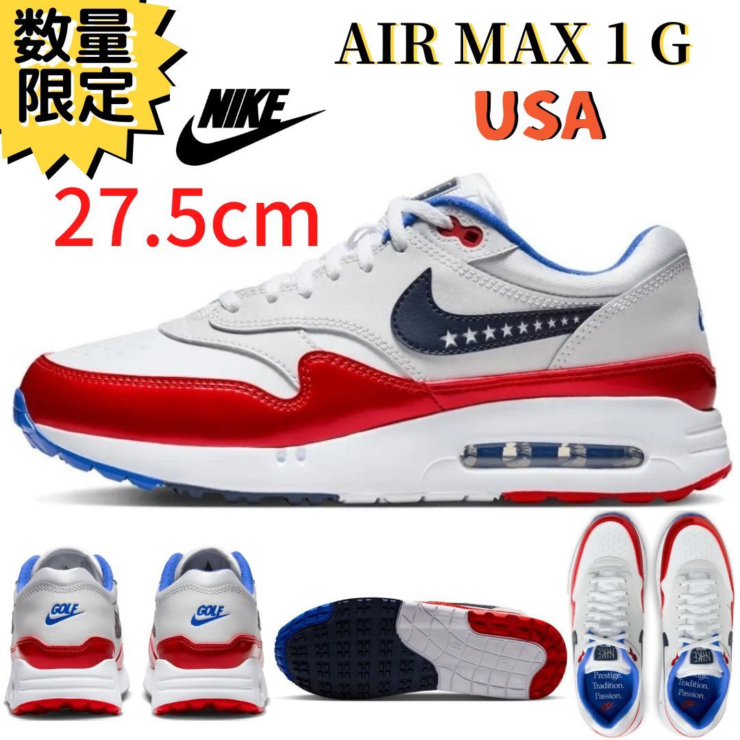 日本未発売 即納 27.5cm NIKE AIR MAX 1 '86 OG GOLF USA 2023 ナイキ エアマックス ライダーカップ ゴルフシューズ FB9152-100