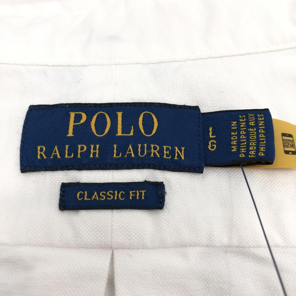 【中古】POLO RALPH LAUREN ペイントボタンダウンシャツ サイズL ホワイト マルチカラー ポロラルフローレン[240017584655]_画像5