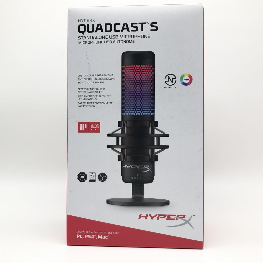 中古美品】 HyperX QuadCast S ブラック スタンドマイク | www