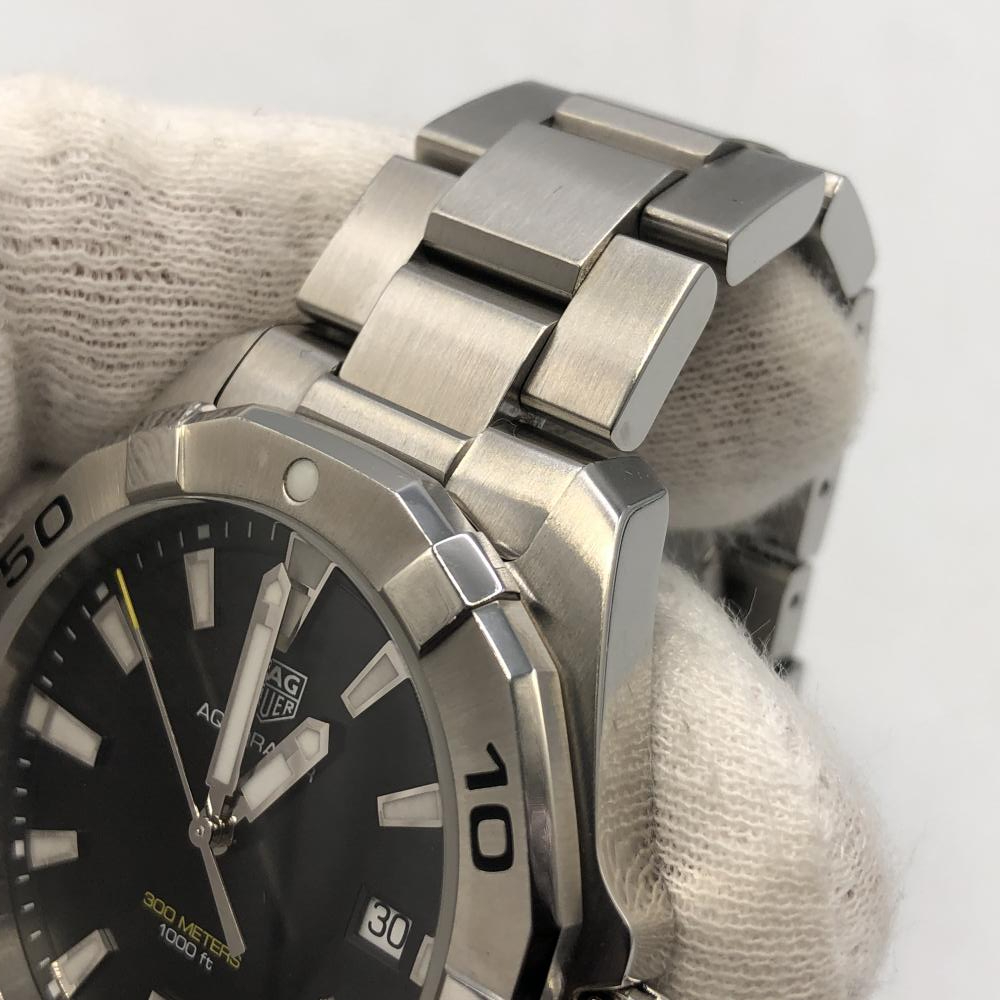 【中古】タグホイヤー TAG Heuer アクアレーサ 41mm WBD1110 ブラック シルバー[240017586292]_画像4