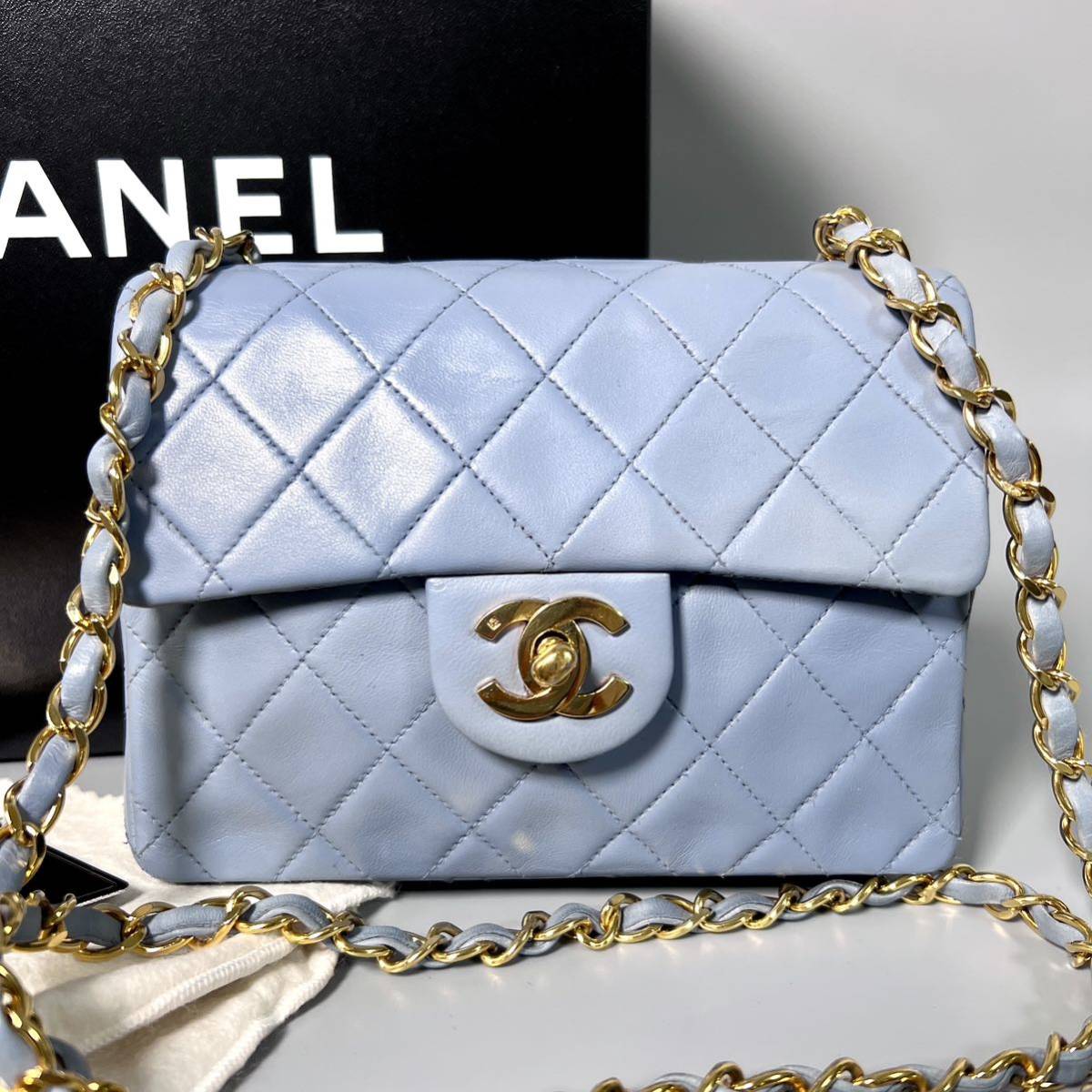 1円〜 CHANEL シャネル ショルダーバッグ ミニマトラッセ ラムスキン