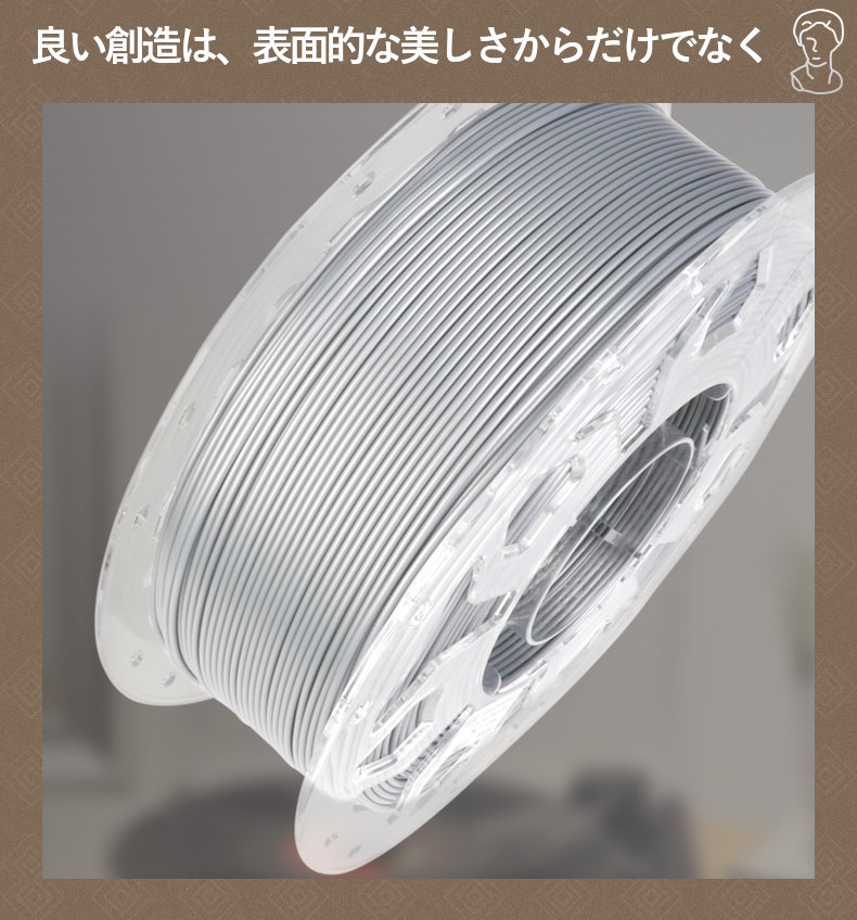 3Dプリンター フィラメント アイボリーホワイト Creality社Enderシリーズ純正 PLA樹脂 直徑1.75mm 家庭業(yè)務用 PLAフィラメントcr-pla-ivoly