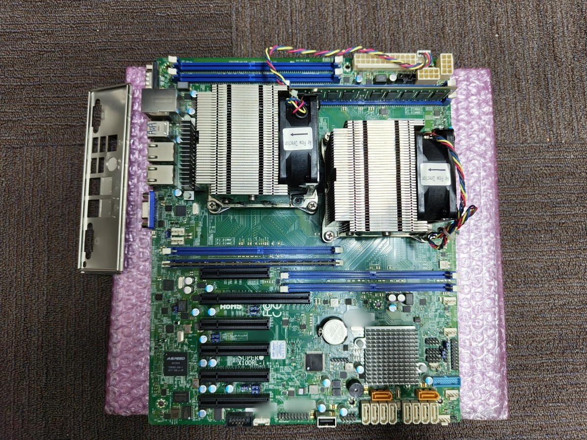 Supermicro X10DRL-i LGA2011-3 Dual CPU マザーボード Xeon CPU E5-2609 v3 DDR4 16GB ECC サーバー ワークステーション 動作確認済み