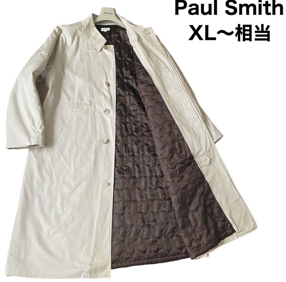 Paul Smith ステンカラーコート ロング丈 XL〜相当 裏地キルティング-