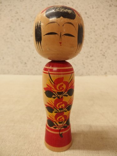 1030390a【加賀沼昌行 伝統こけし】木工/工芸品/置物/H19cm程/中古品_画像1