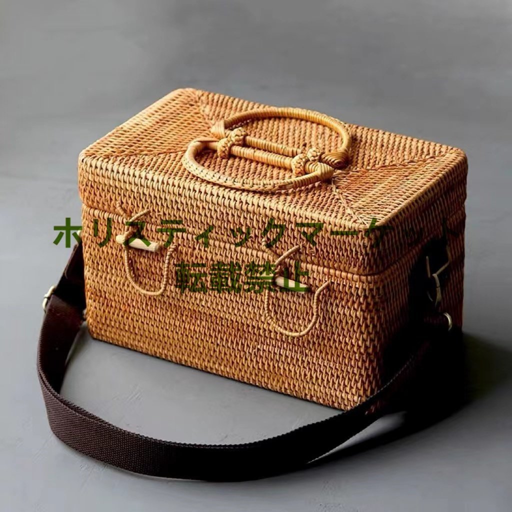 高品質★手作り 竹編細工籠 茶道具 収納する 竹細工 工芸品 Q0807