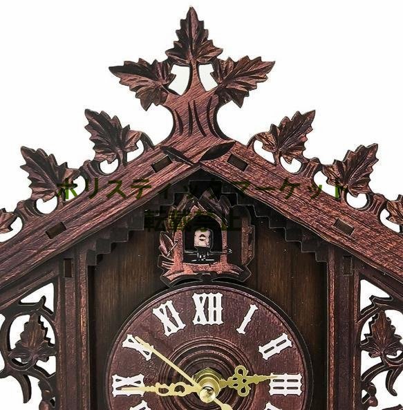 極美品 ヴィンテージ 木製 壁 鳩時計 スイング 振り子 木製 工芸品 装飾 ホーム レストラン ビングルーム 家 装飾 Q0830_画像3