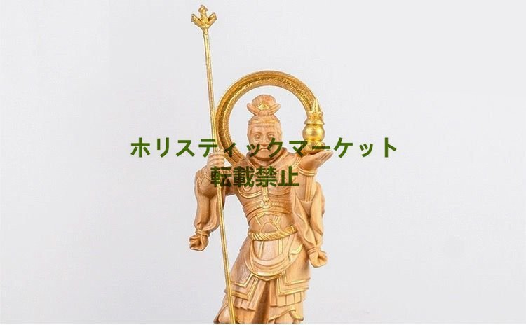 新品推薦★ 最高品質 毘沙門天 仏像 台座セット 工芸品 風水 武神 厄除け 祈願 守り本尊 お守り 仏具 Q0435_画像3