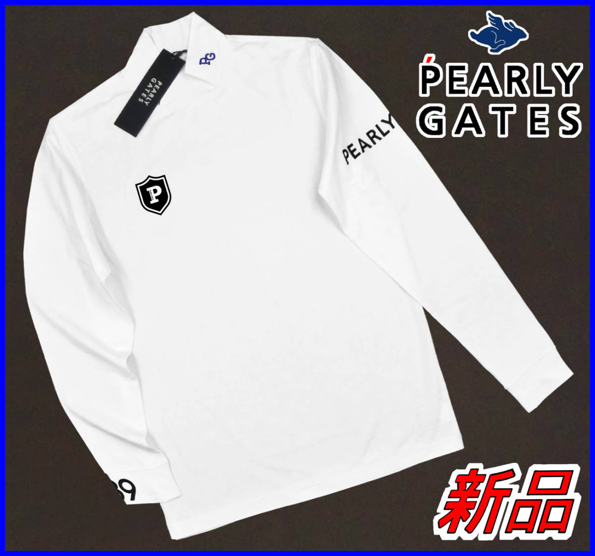 国内正規品】パーリーゲイツゴルフシャツPEARLYGATES 長袖モック 国内正規品】パーリーゲイツゴルフシャツPEARLYGATES 長袖モック