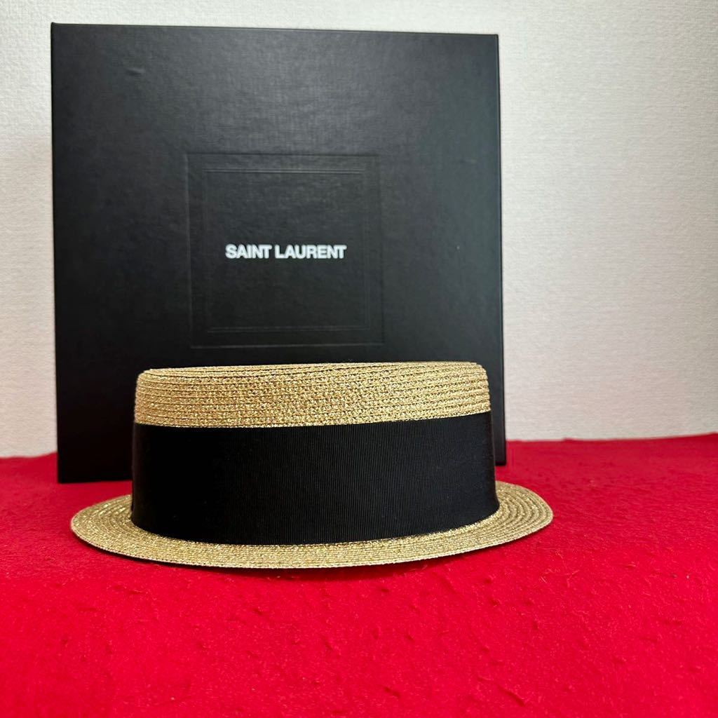 使い勝手の良い】 LAURENT SAINT 未使用品☆ ハット ストローハット