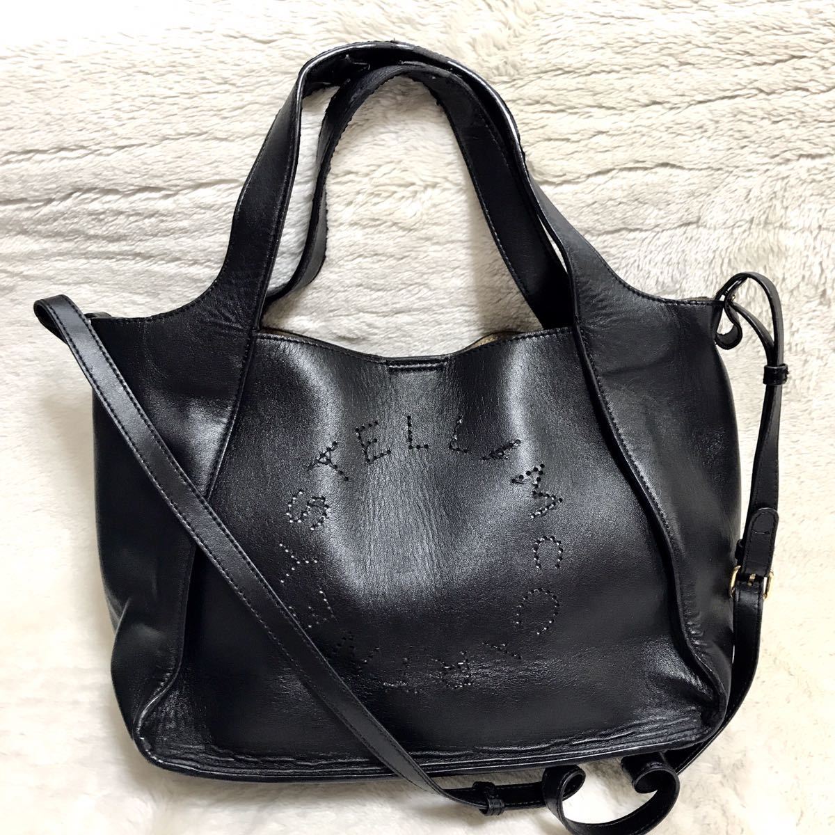 STELLA McCARTNEY 2WAY ポーチ付き ハンドバッグ パンチング