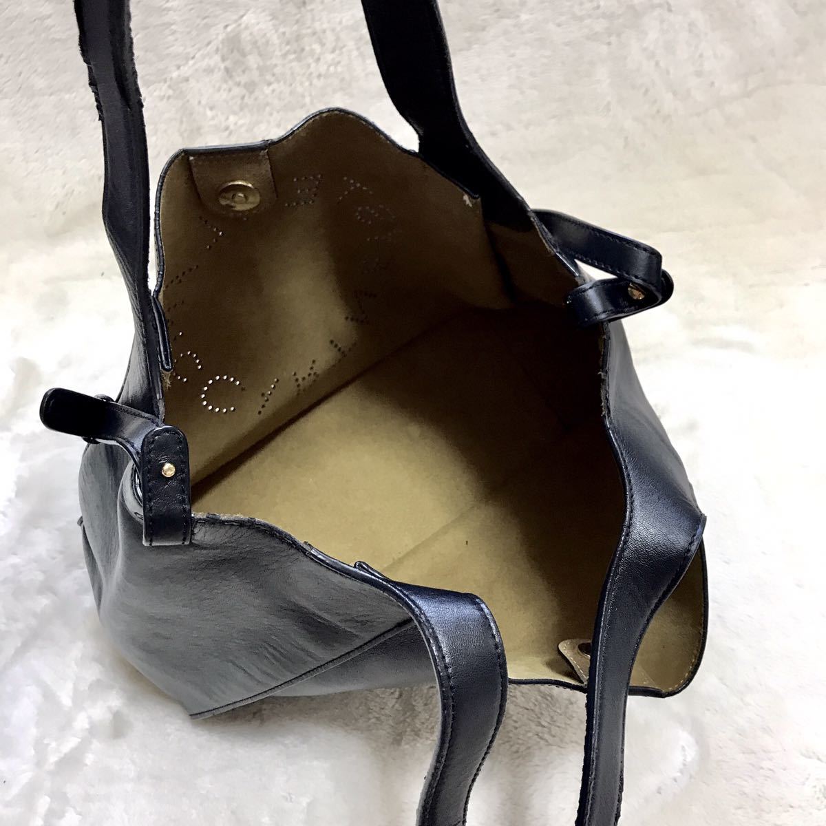 STELLA McCARTNEY 2WAY ポーチ付き ハンドバッグ パンチング