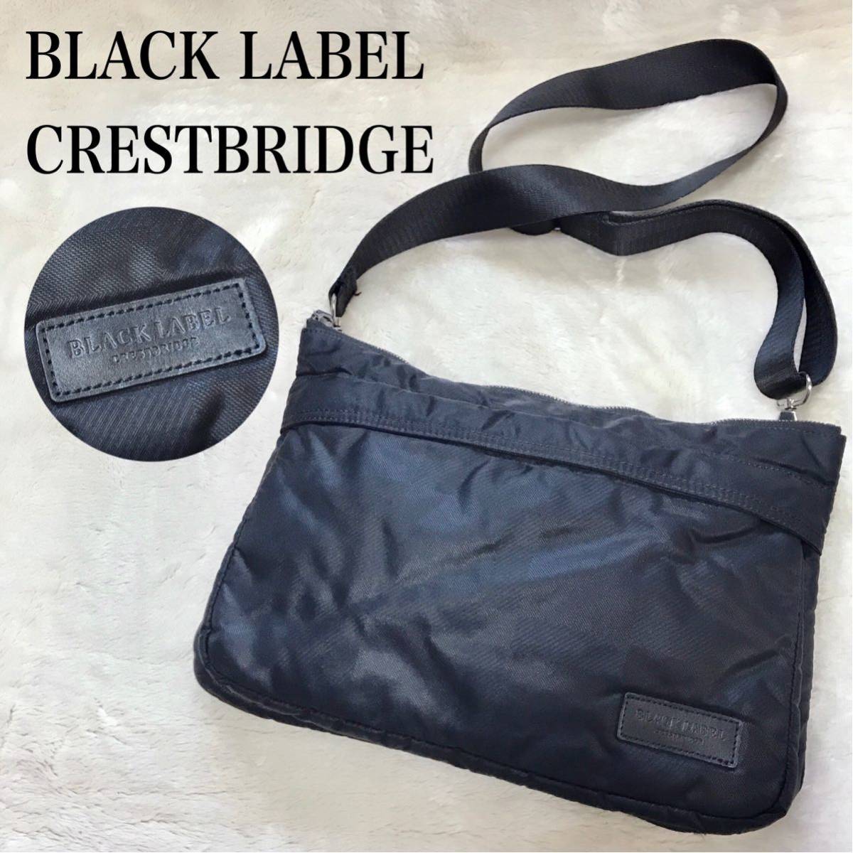 美品 BLACKLABEL CRESTBRIDGE サコッシュ ショルダーバッグ ブラックレーベルクレストブリッジ クロスボディ