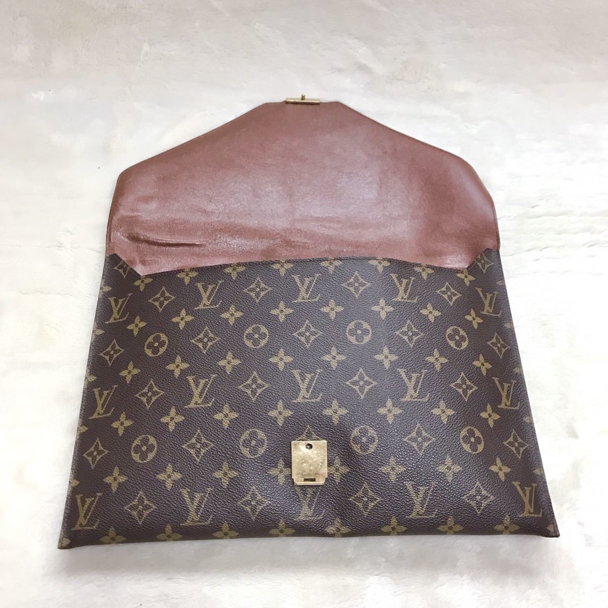 美品 LOUIS VUITTON モノグラム ポッシュプレート クラッチバッグ セカンドバッグ ビジネスバッグ ブリーフケース 書類ケース _画像7