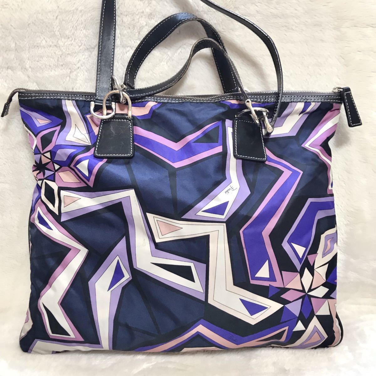 EMILIO PUCCI 2way マルチカラー トートバッグ ショルダーバッグ