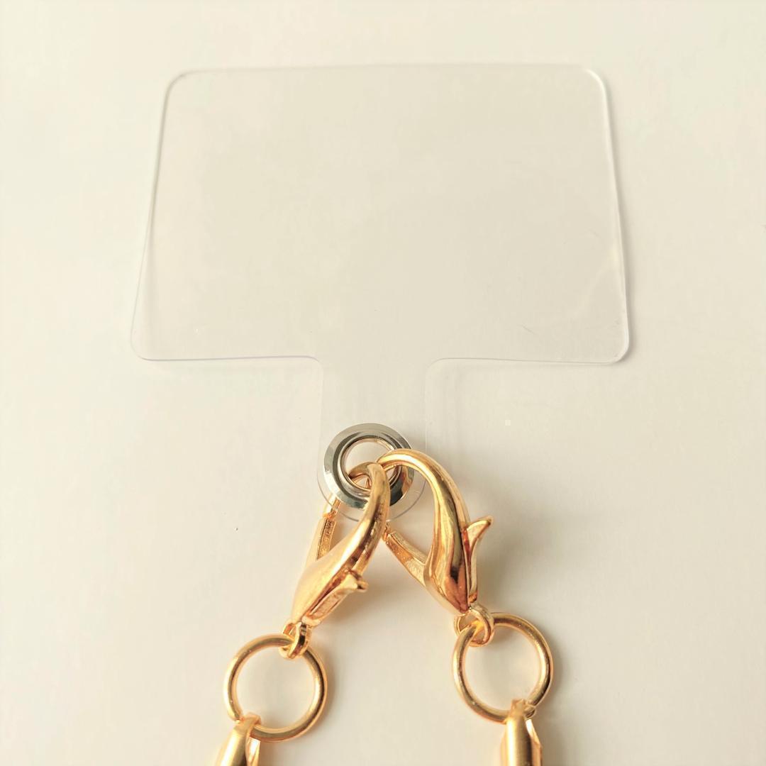 [ now week. sale *] shoulder strap strap holder attaching ( Gold ) smartphone chain Sune -k chain holder card attaching 