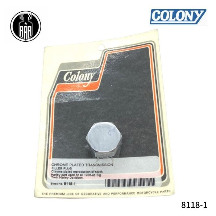 8118-1 Colony コロニー クロームメッキ トランスミッション フィラー プラグ_画像1