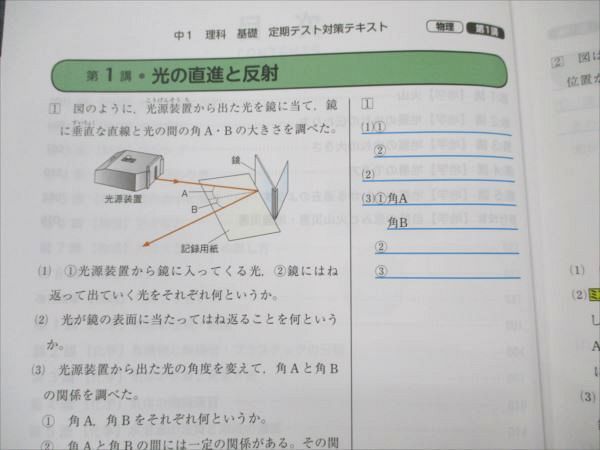 VF20-021 スタディサプリ 【定期テスト対策講座】 中学1年生 理科 (基礎) テキスト 状態良い 2020 07s0B_画像4