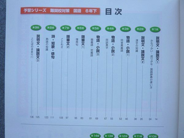 VH72-055 四谷大塚 予習シリーズ 国語6年下 難関校対策 740624‐4 解答付計2冊 20 S2B_画像3