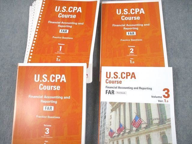 VE12-128 CPA会計学院 米国公認会計士 U.S.CPA Course FAR Volume1～3 テキスト 2022年合格目標 計4冊 78R4D_画像2