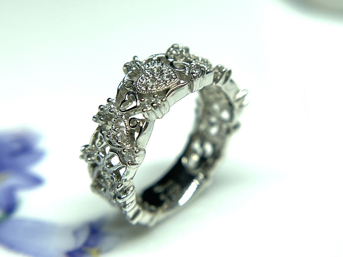 満点の Star 庄MZ065 jewelry 0.27ct デザイン リング 指輪 7.00g