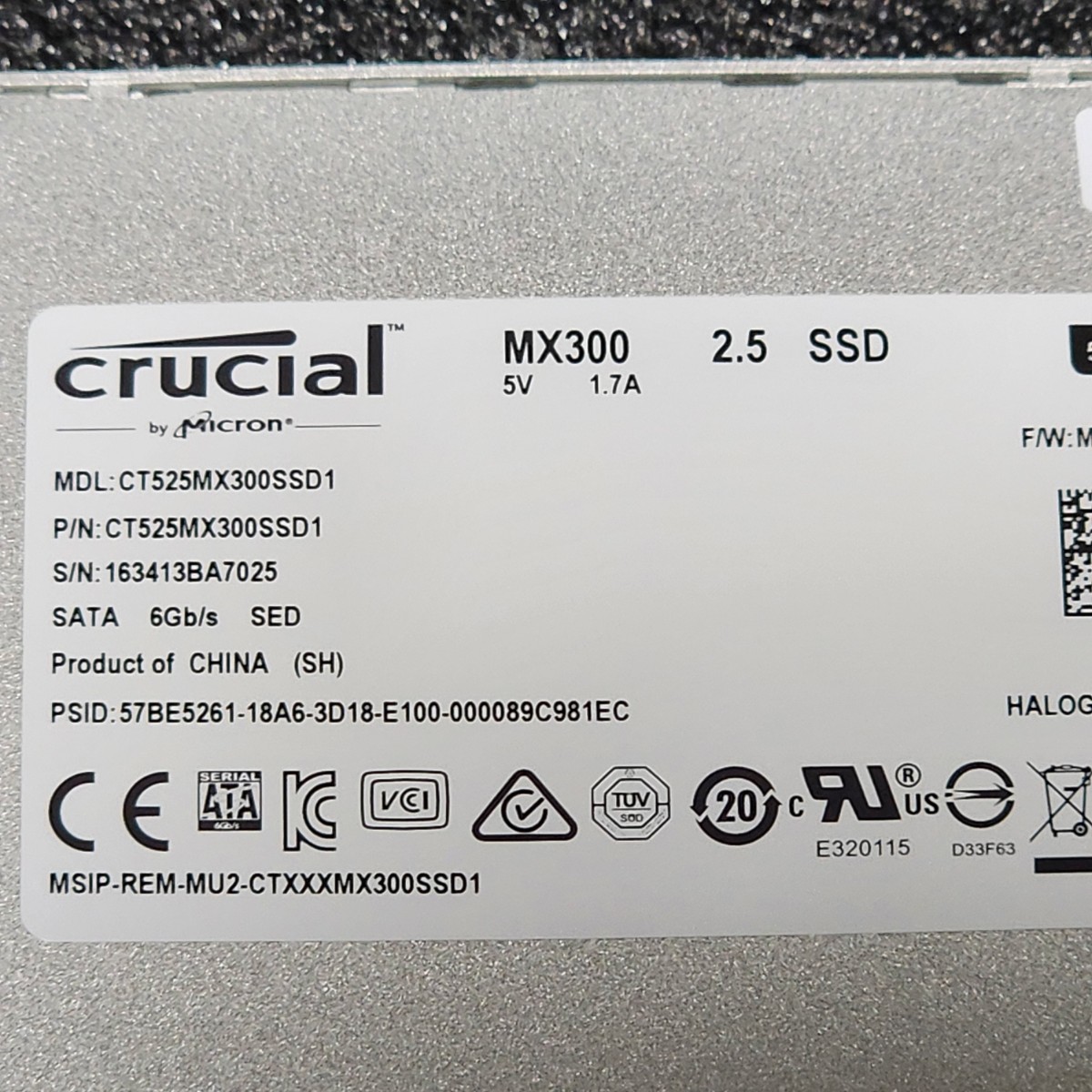 SSD Crucial 内蔵SSD 2.5インチ MX300 500GB-