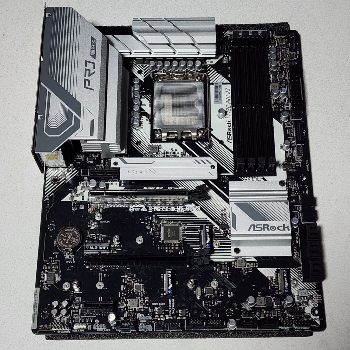 ASRock Z790 Pro RS IOパネル一体型 LGA1700 ATXマザーボード 第12・13・14世代CPU対応 最新Bios 動作確認済 PCパーツ