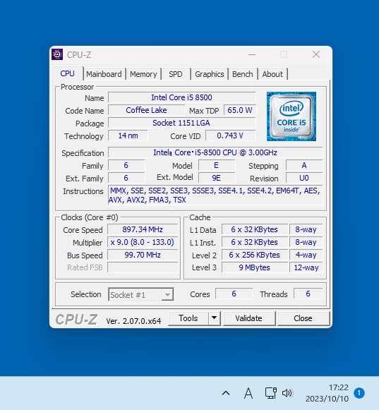 CPU Intel Core i5 8500 3 0GHz 6コア6スレッド CoffeeLake PC CPU Intel Core i5 8500 3 0GHz 6コア6スレッド CoffeeLake PC