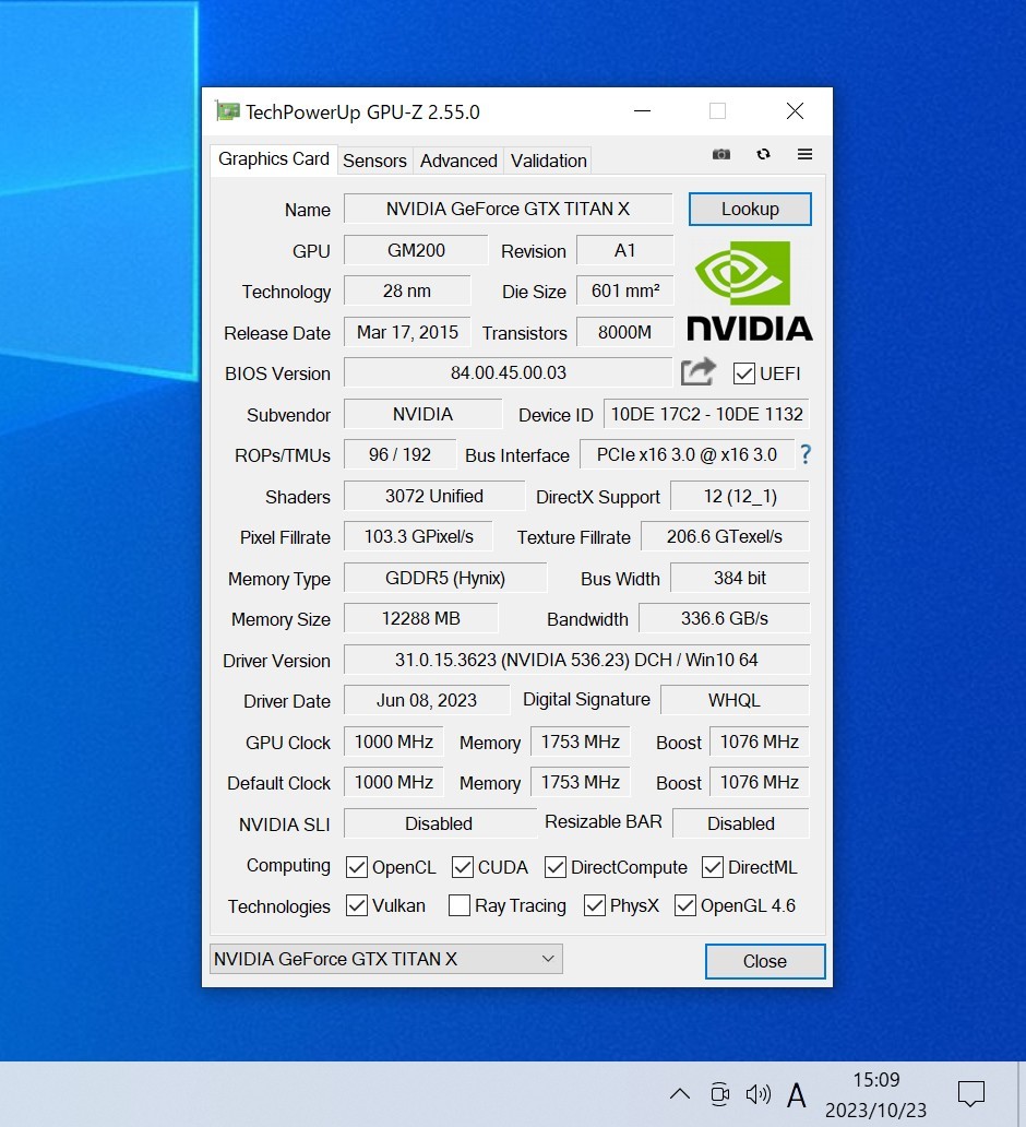 NVIDIA GEFORCE GTX TITAN X 12GB GDDR5/NTITAN X 12GD5 動作 NVIDIA GEFORCE GTX TITAN X 12GB GDDR5/NTITAN X 12GD5 動作