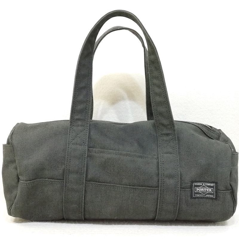 お待たせ! 【中古】ポーター ミニボストンバッグ デニム素材 ブラック