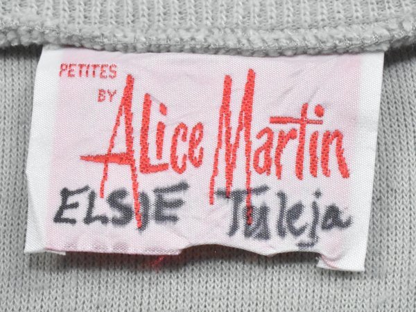 80s90sUSA古着 Alice Martin ビンテージ フリース トレーナー sizeML相当 アイスグリーン 黄緑 雰囲気 クロップド丈 スウェット アメリカ_画像5