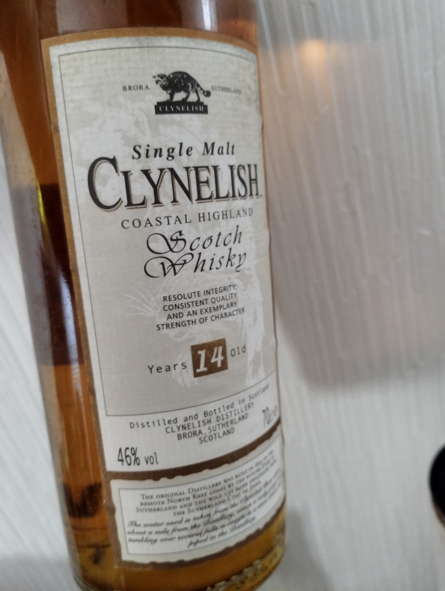 旧ラベル　クライヌリッシュ　14年　オールドボトル　clynelish ハイランド　シングルモルトウイスキー　旧ボトル_画像8
