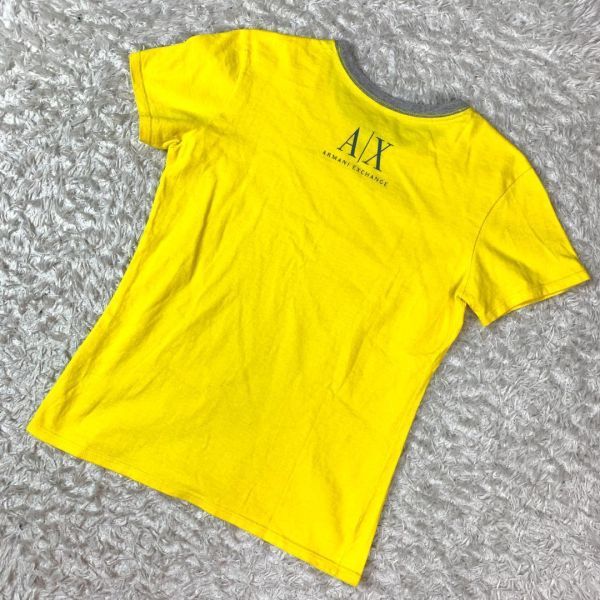 ARMANI EXCHANGE 半袖Tシャツ イエロー アルマーニエクスチェンジ カットソー 黄色 コットン S B3275_画像6