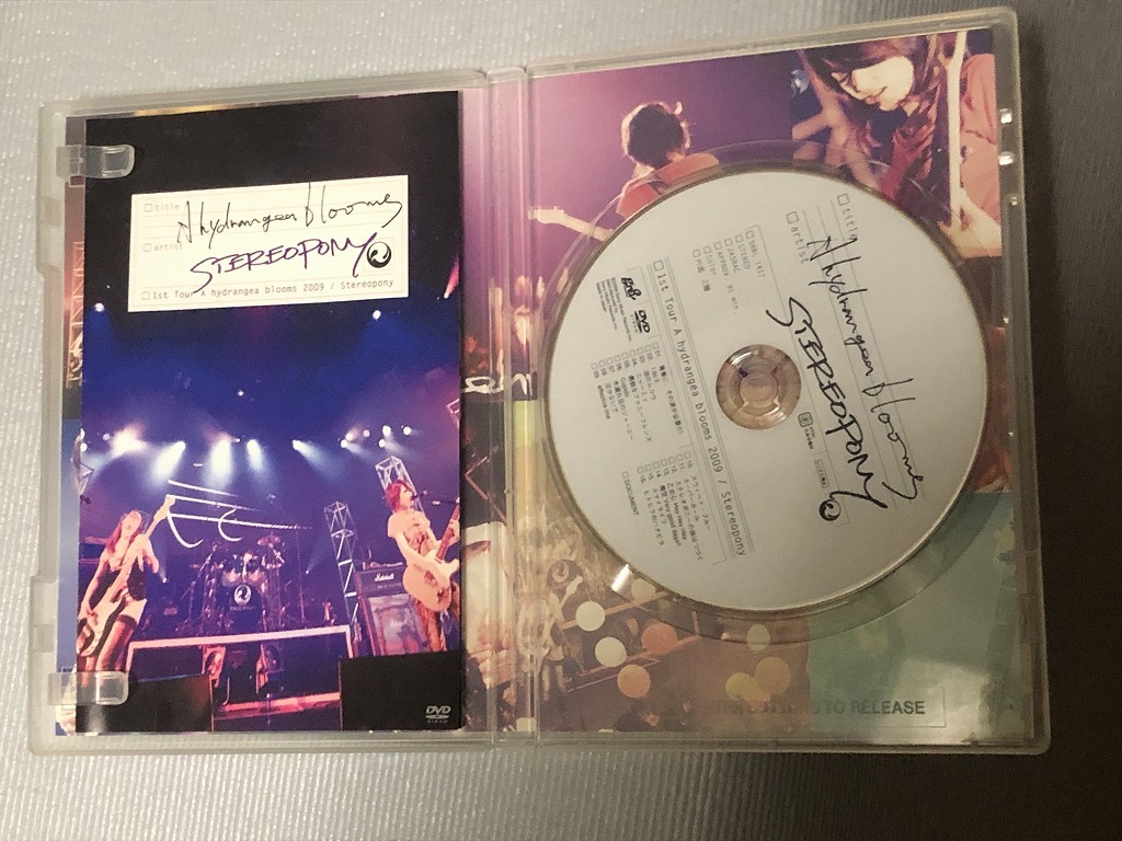 DVD　ステレオポニー　1st Tour A hydrangea blooms 2009　ファーストツアー_画像2