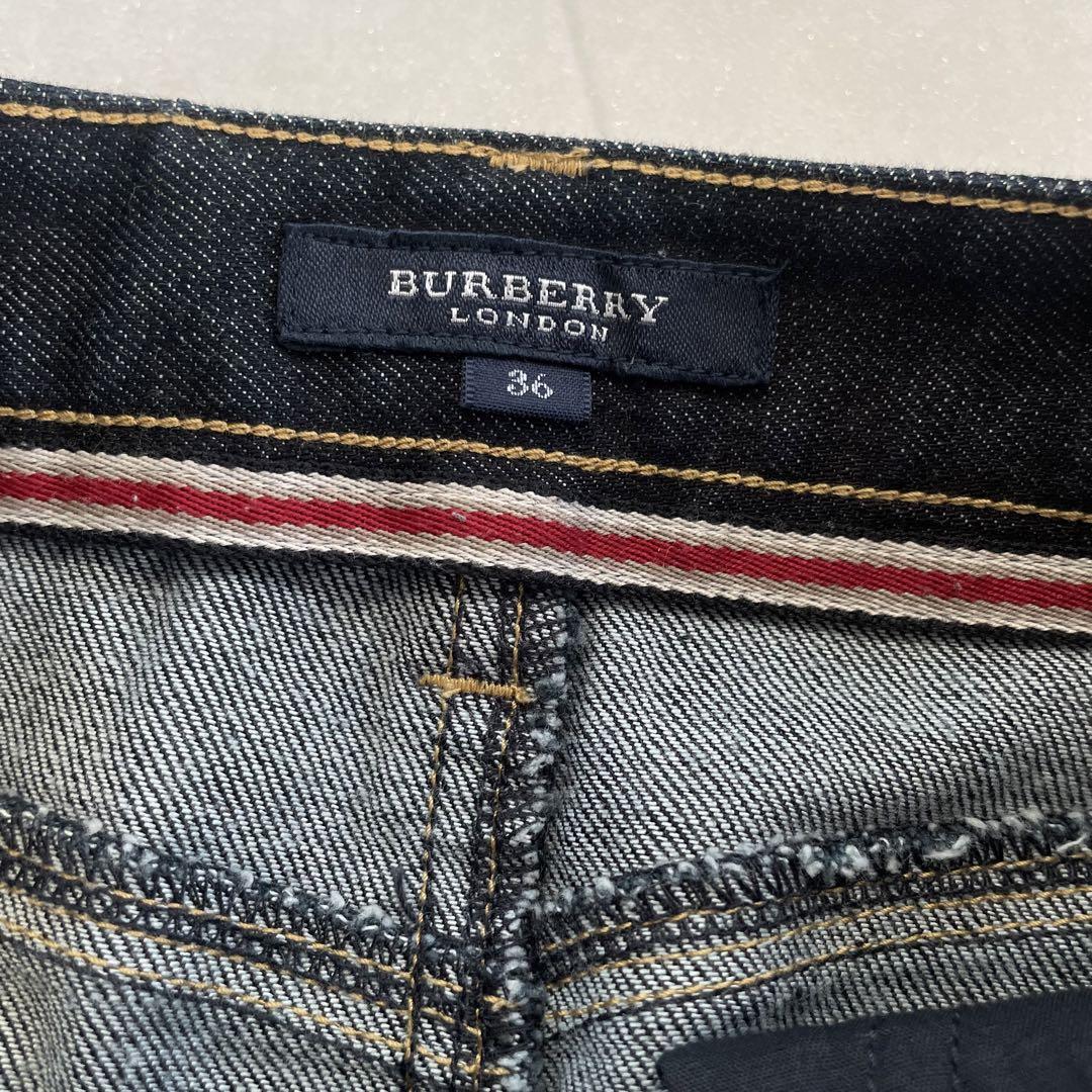 極美品◆BURBERRY London バーバリーロンドン　デニムスカート　36_画像4