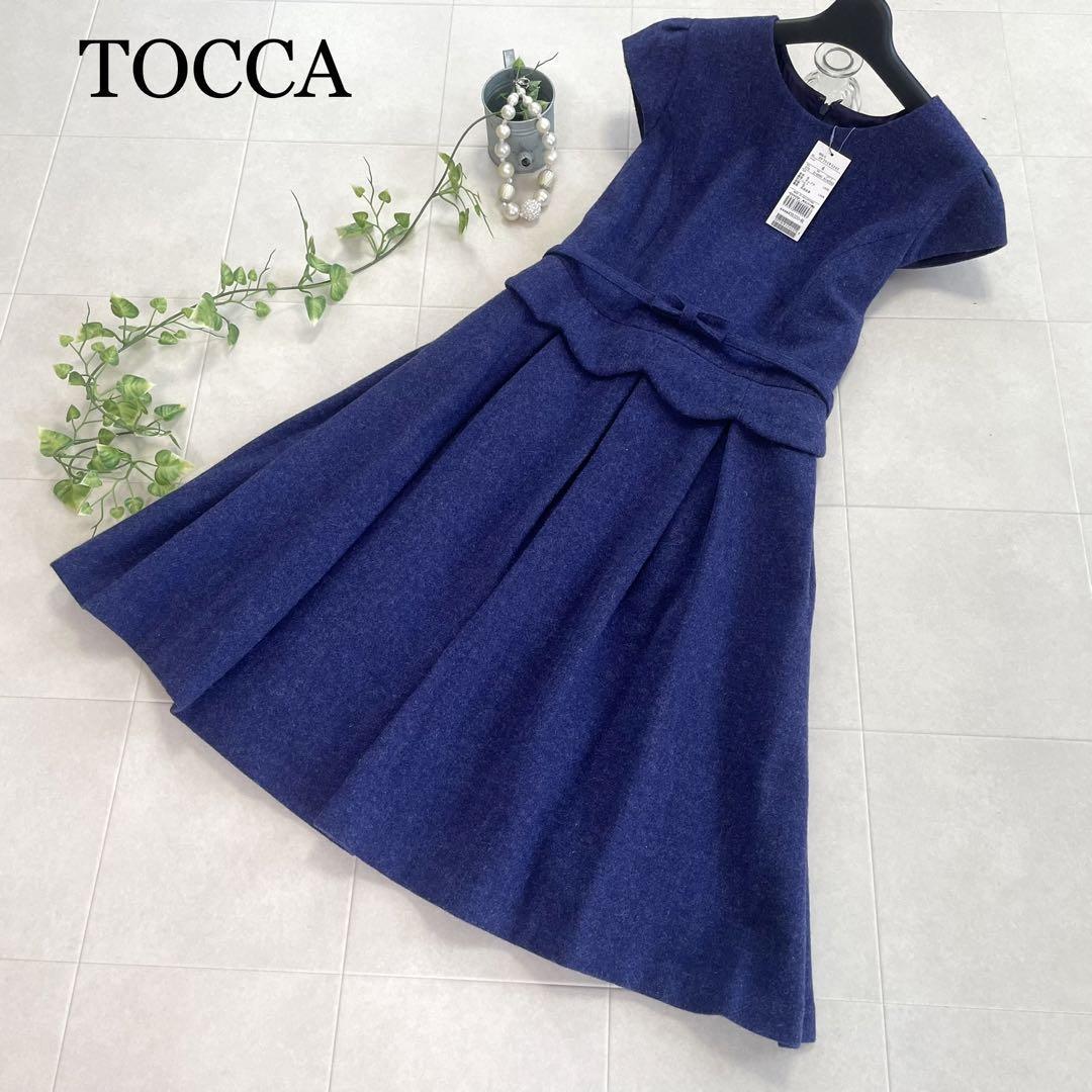 未使用タグ付◆TOCCA トッカ　AMETHYSTドレス　ワンピース　毛ウール　サイズ4