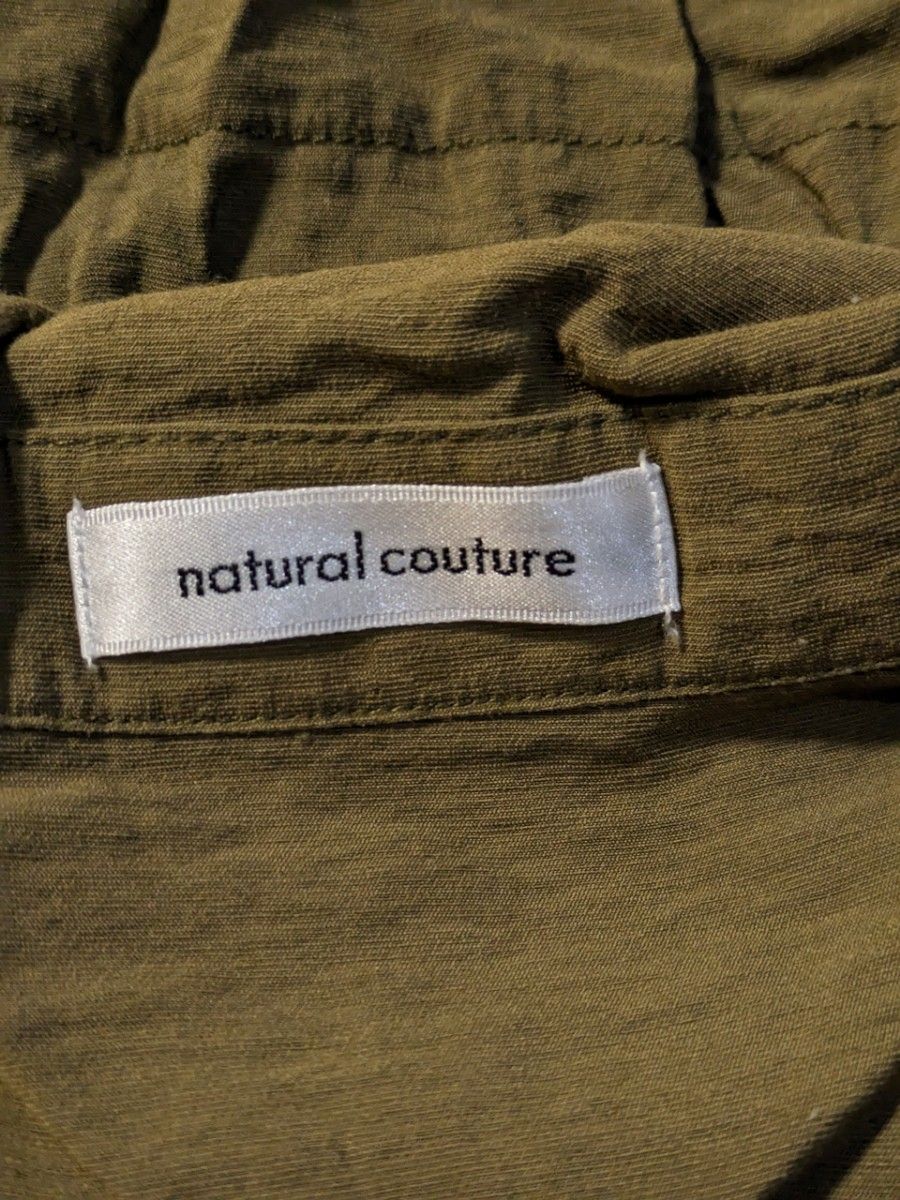 ナイスクラップ natural couture チュニック丈シャツ ミリタリーシャツ　長袖