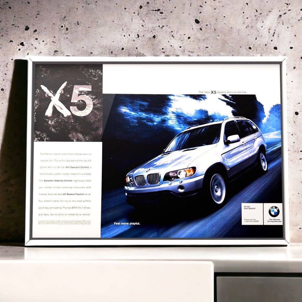 当時物!!! BMW X5 広告/ ポスター BMWX5 E53 SUV 4.6is 4.4i 4.8is 4.4i 3.0i エアサス ホイール B4A3 カタログ ミニカー パーツ X5 車高調_画像1