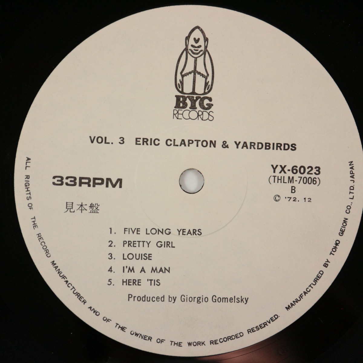 ◆LP◆見本盤◆ERIC CLAPTON + YARDBIRDS/エリック・クラプトン & ヤードバーズ◆アット・ザ・マーキー・クラブ◆国内盤_画像4