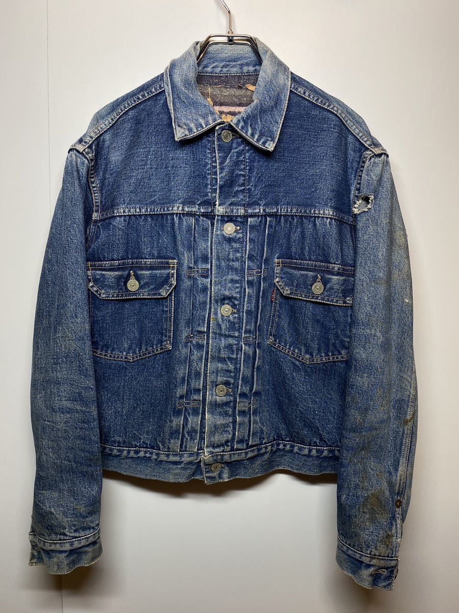 1960s Vintage LEVI’S 517XX 2nd BigE Denim Jacket 60年代 ヴィンテージ リーバイス セカンド Gジャン ブランケット付 ハギ付き G2320