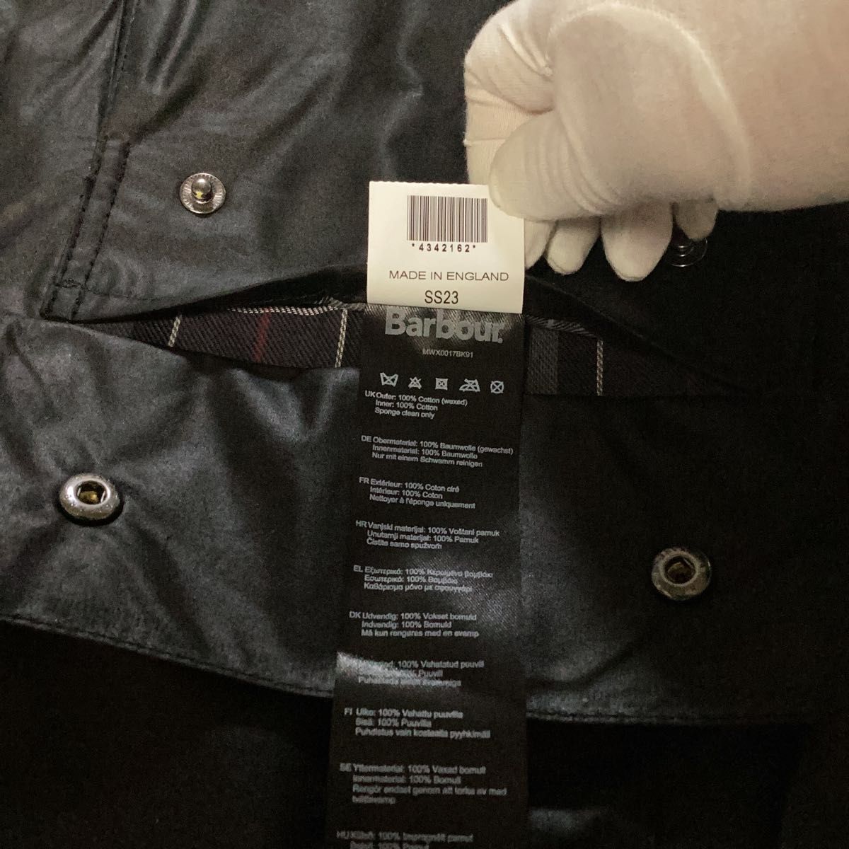 新品 最新23SS Barbour(バブアー) ビューフォート オリジナル ブラック