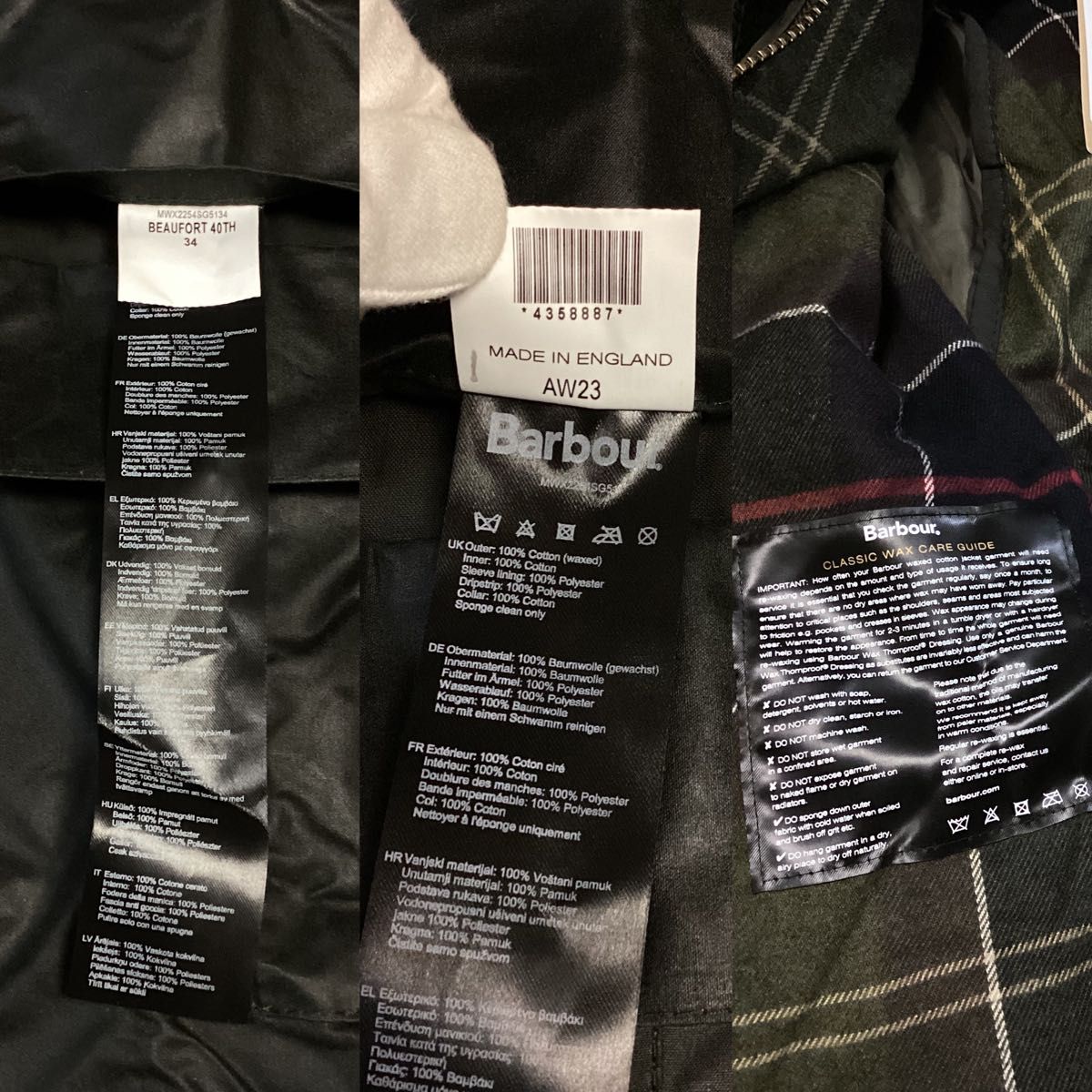 新品】Barbour(バブアー) 40周年限定ビューフォート セージ 34 新品】Barbour(バブアー) 40周年限定ビューフォート セージ 34