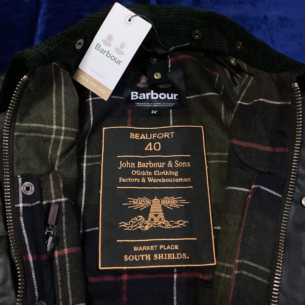 新品】Barbour(バブアー) 40周年限定ビューフォート セージ 34 新品】Barbour(バブアー) 40周年限定ビューフォート セージ 34