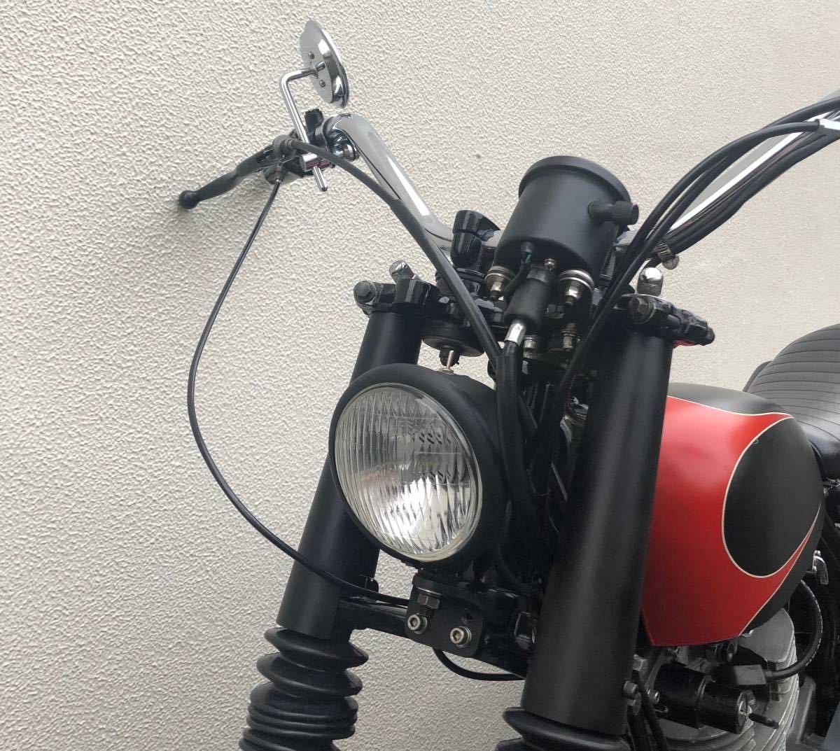 SR400 / 500 フロントフォークカバー ナチュラル ヤマハ バイク SR 400 フロントフォーク ホーク カバー フォークブーツ wm MOTOR ROCK_画像3