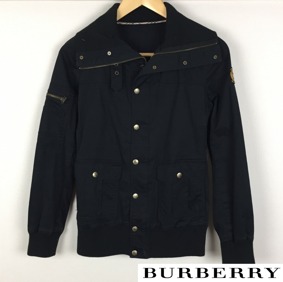 美品 BURBERRY BLUE LABEL ジャケット ブルゾン ブラック サイズ36 返品可能 送料無料