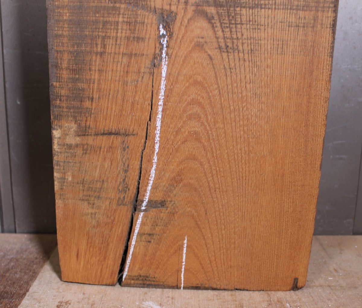 《100サイズ》欅材　ケヤキ板材　DIY板材　hst_0475　木材／端材　_画像9
